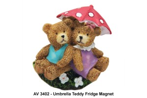 AV 3402 Umbrella Teddy Fridge Magnet